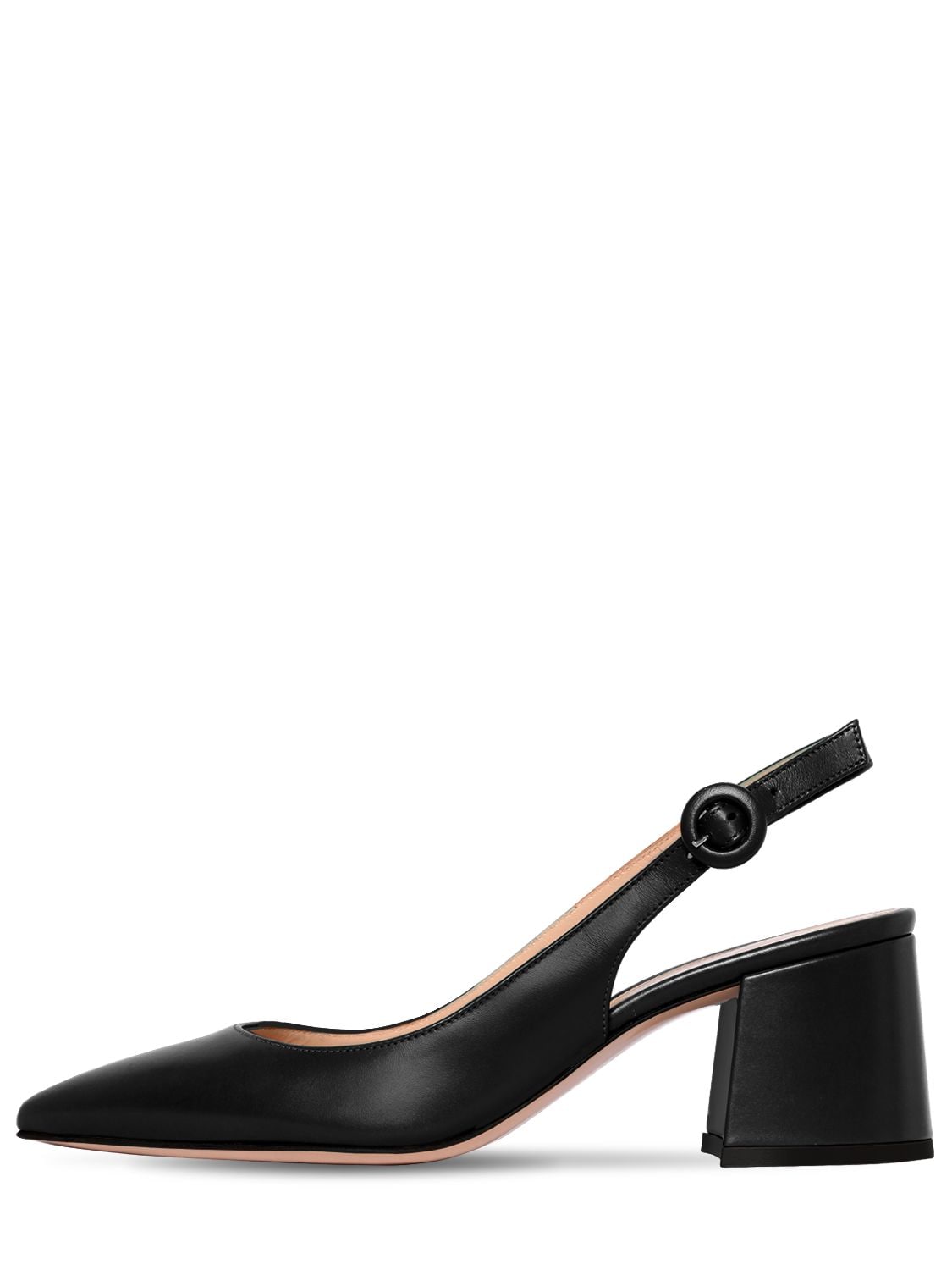 Gianvito Rossi 60mm Leather Sling Back Pumps In Black