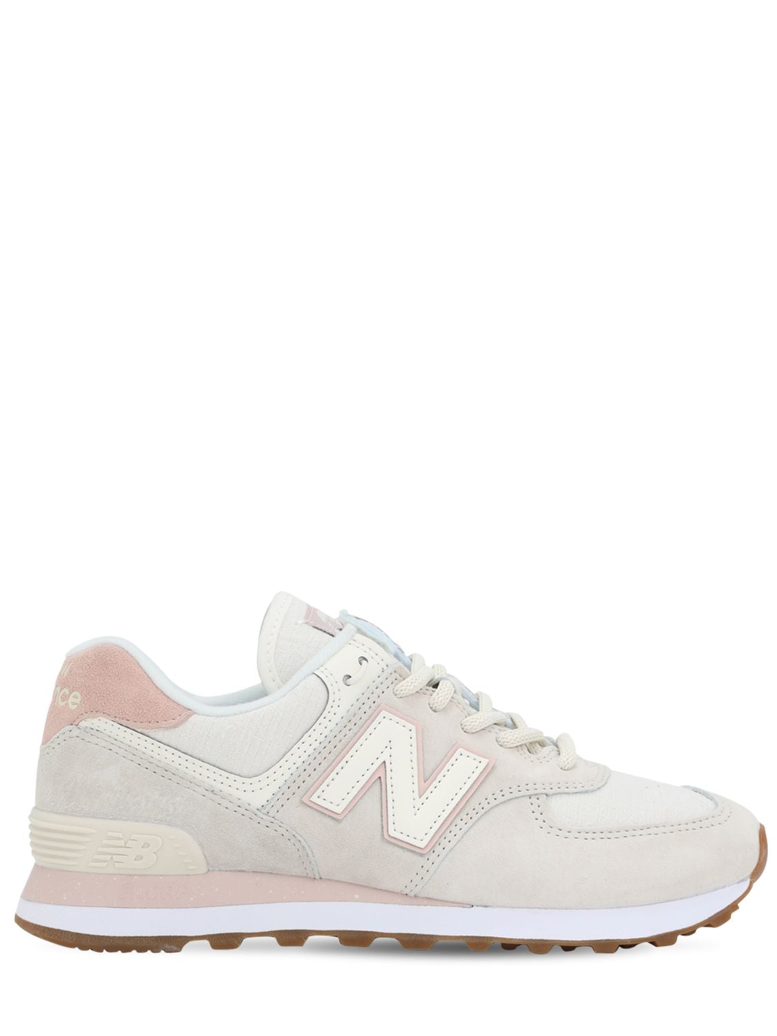 new balance 574 suede & mesh sneakers