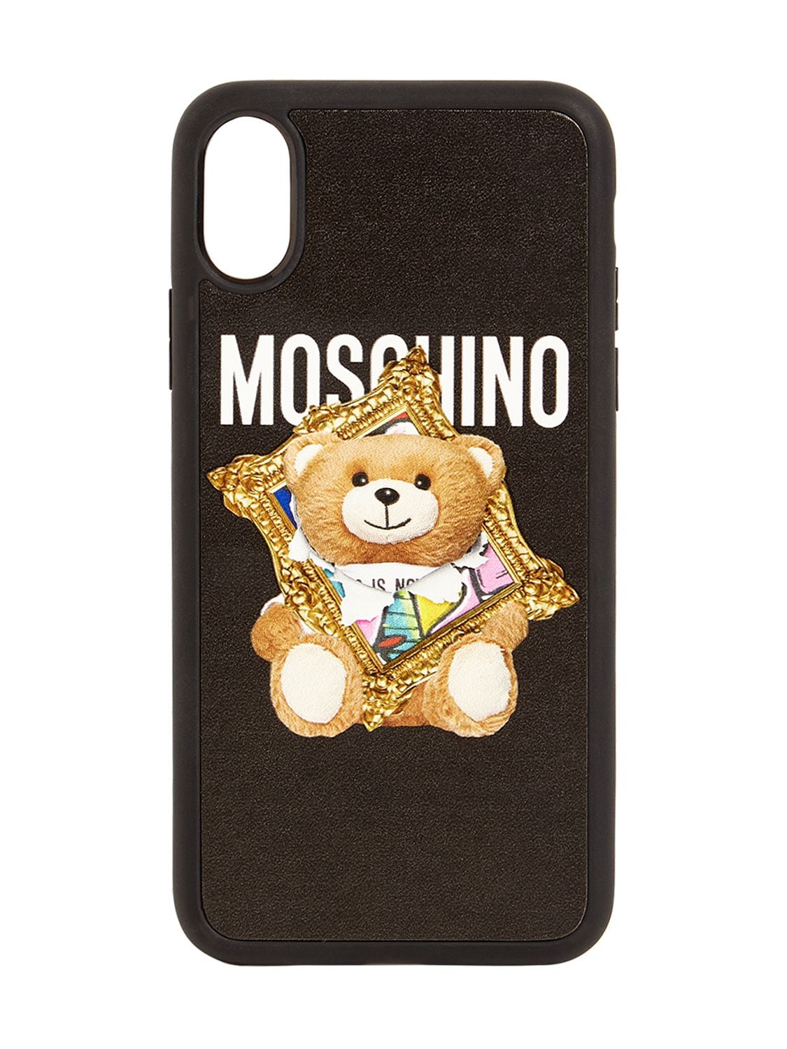 Moschino Teddy Printed Iphone Xs Max Cover In Black
