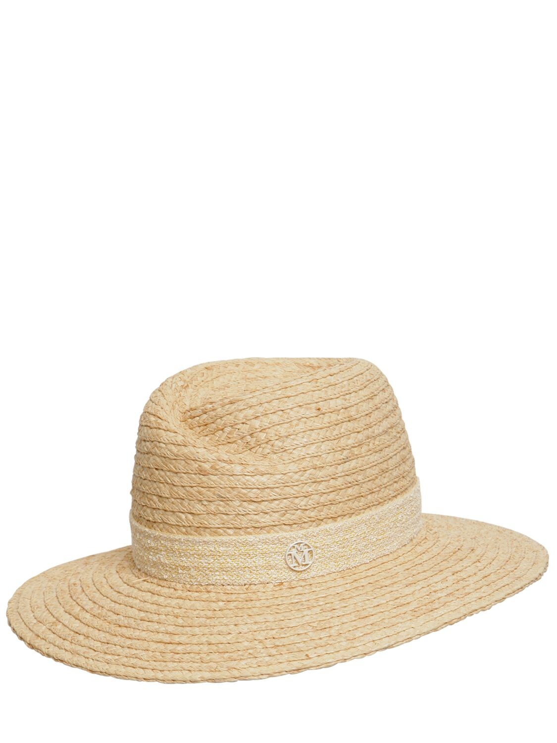 Maison Michel Virginie Natural Straw Fedora Hat