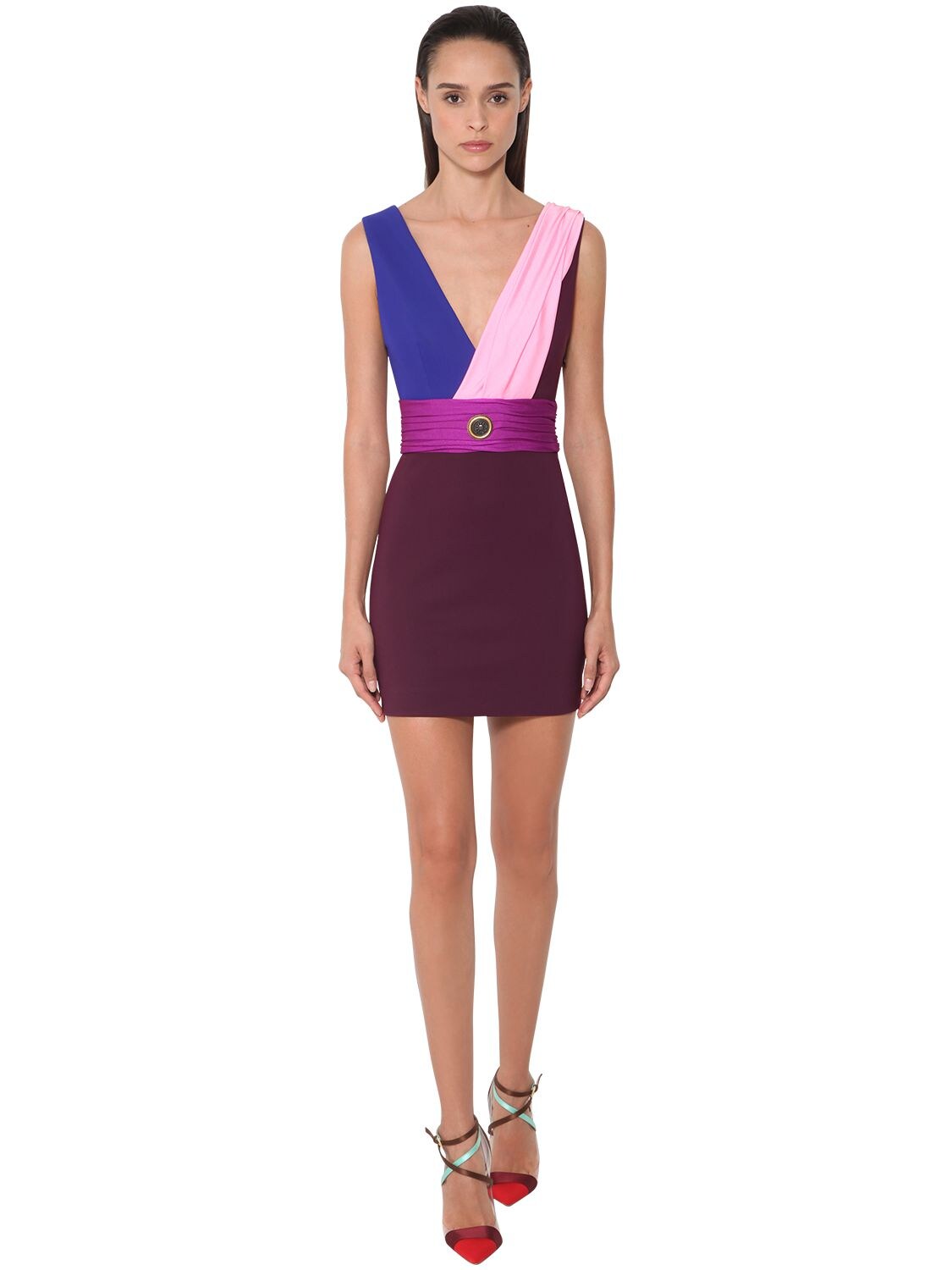 Fausto Puglisi Multicolor Lycra & Jersey Mini Dress