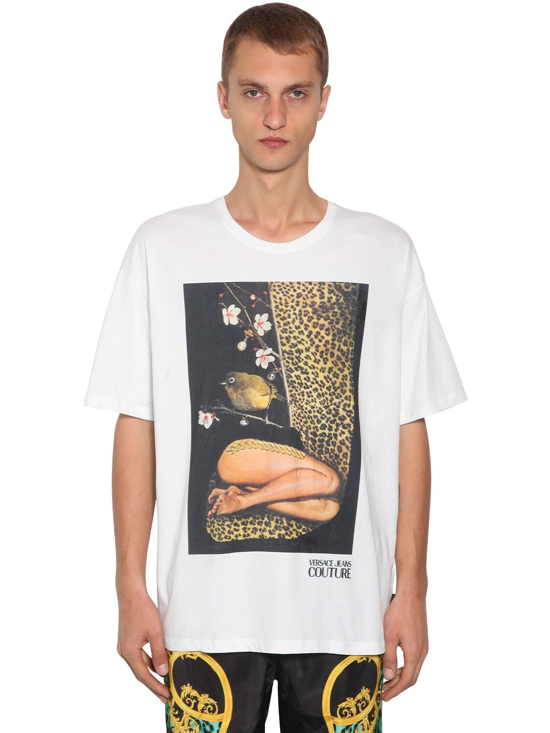 VERSACE JEANS COUTURE ROSA BURGESS T-SHIRT,71IBQN004-MDAZ0