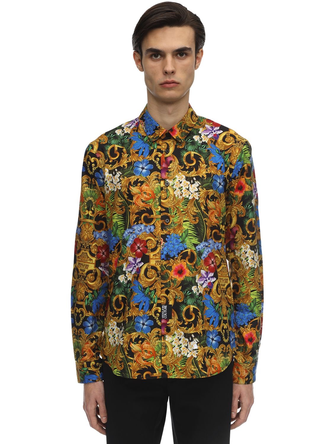 VERSACE JEANS COUTURE PRINTED SHIRT,71IBQN016-OTGZ0