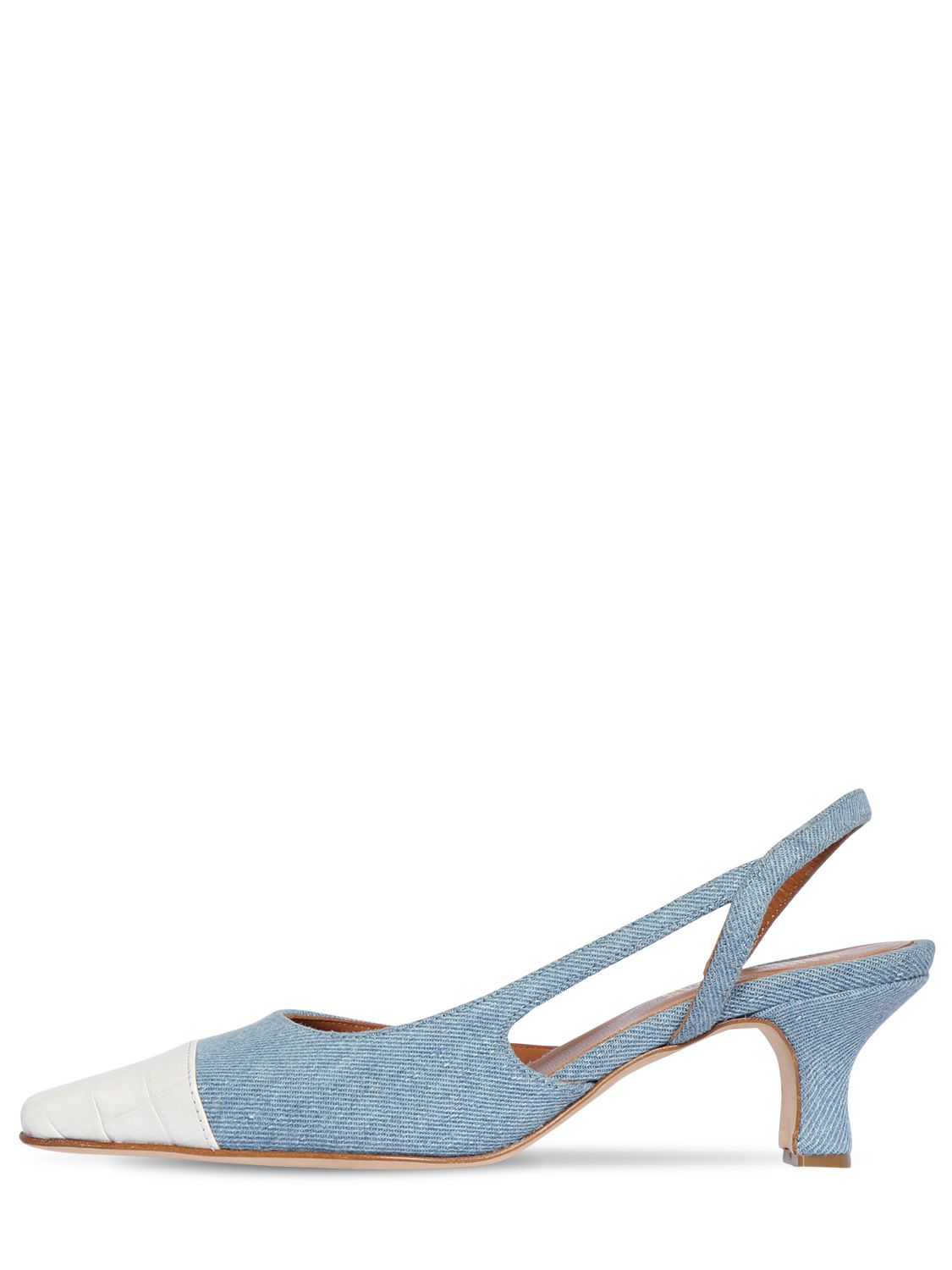 light blue sling back shoes