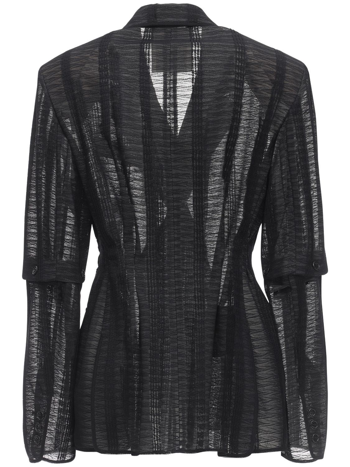 MARCO DE VINCENZO PLEATED TULLE BLAZER