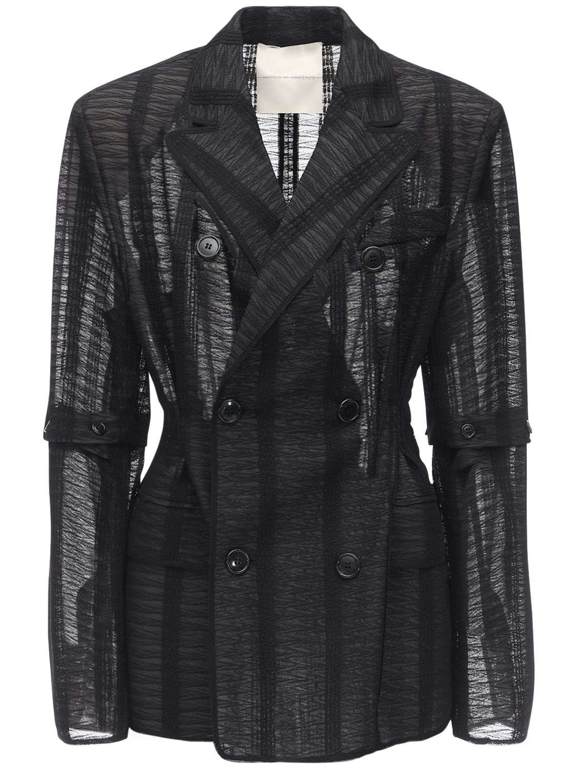 MARCO DE VINCENZO PLEATED TULLE BLAZER