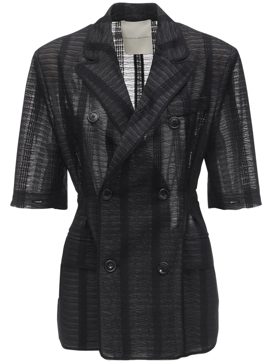 MARCO DE VINCENZO PLEATED TULLE BLAZER