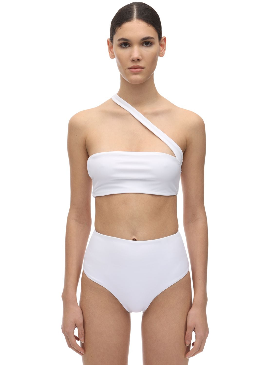 Jade Swim Halo Lycra Bikini Top In White