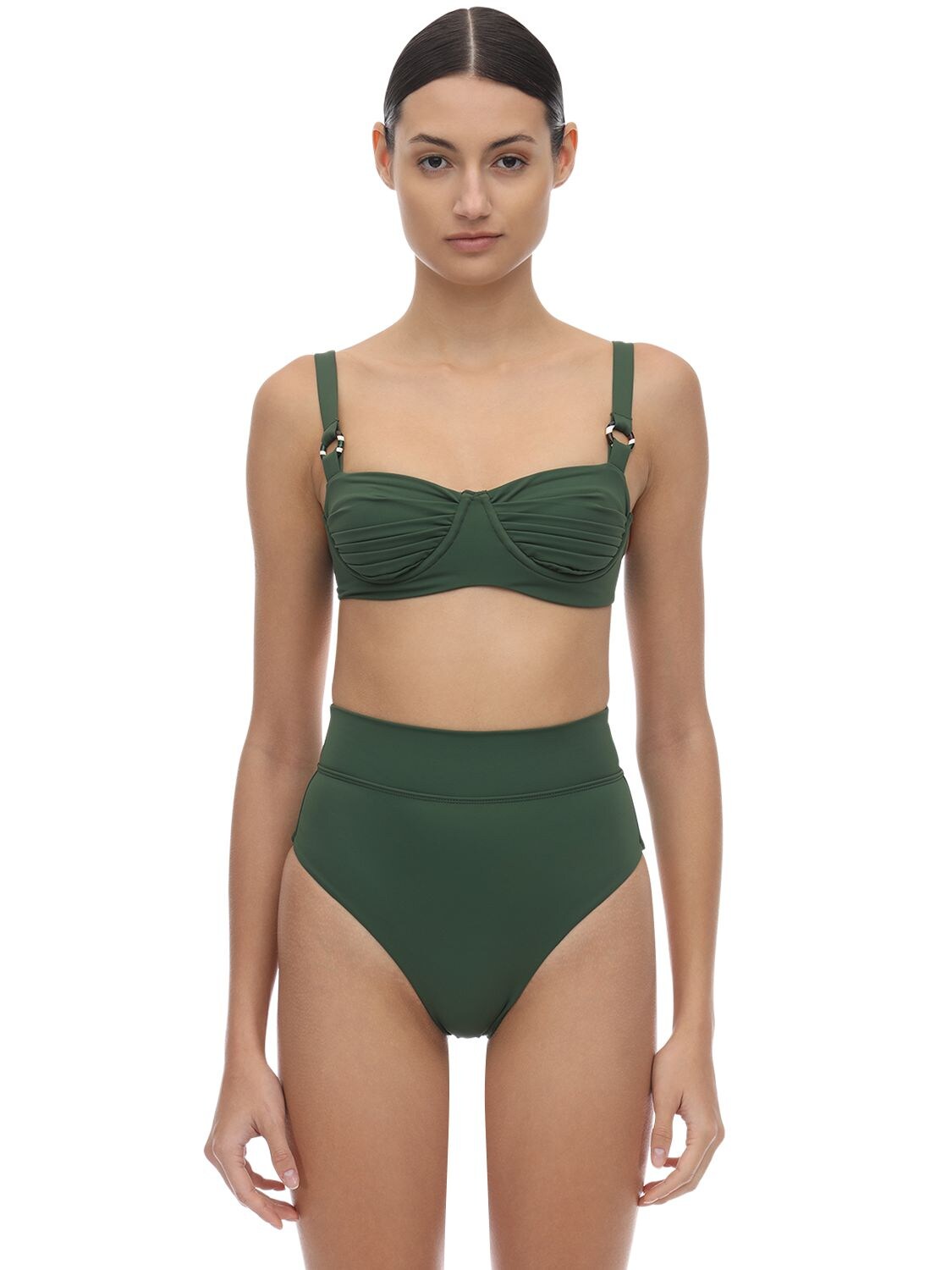 Palm Swim Grace Bikini Top W/ Underwire In Green