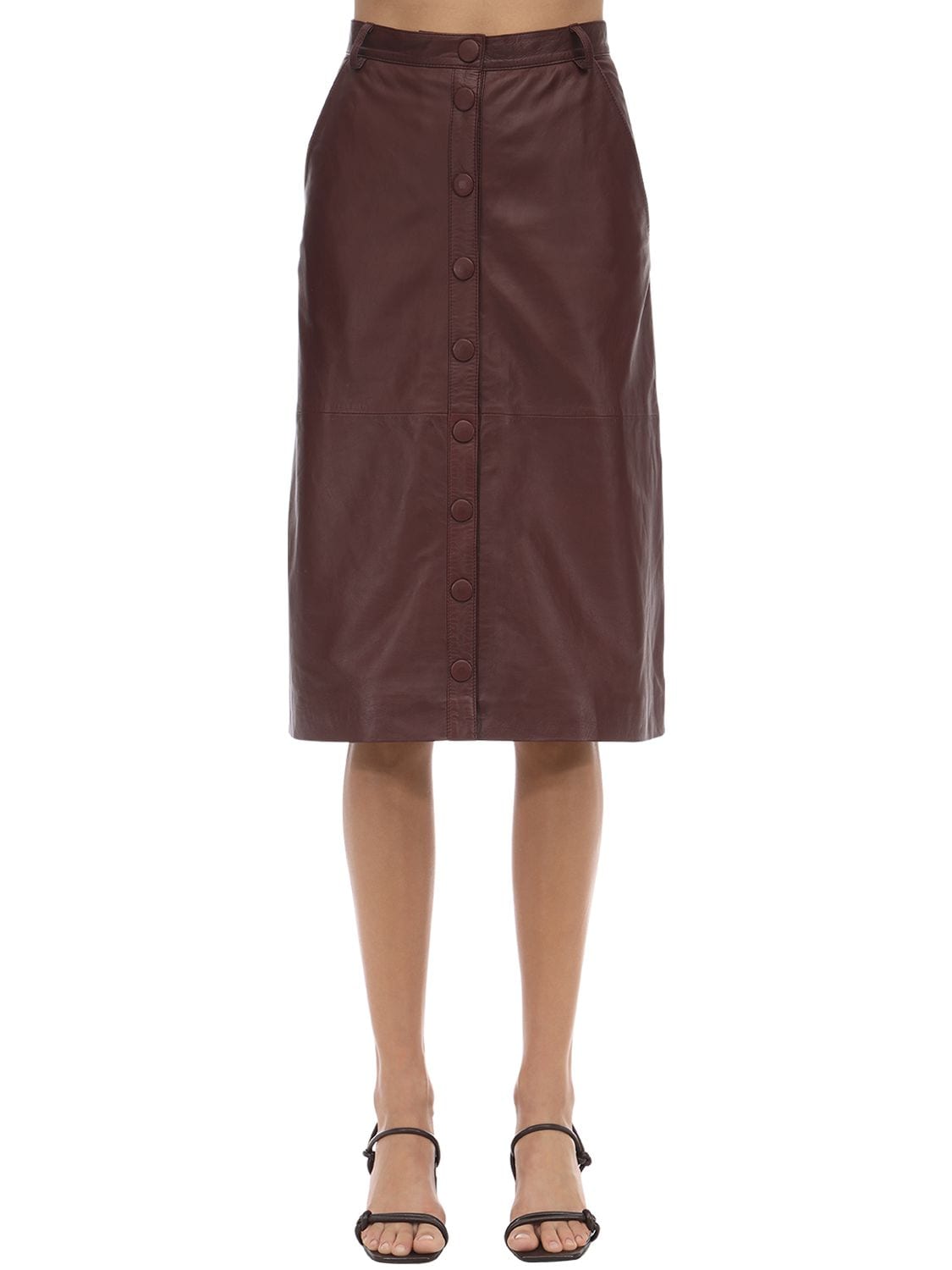 REMAIN “BELLIS”皮革迷笛半身裙,71ICEE017-MTKTMTYYNW2