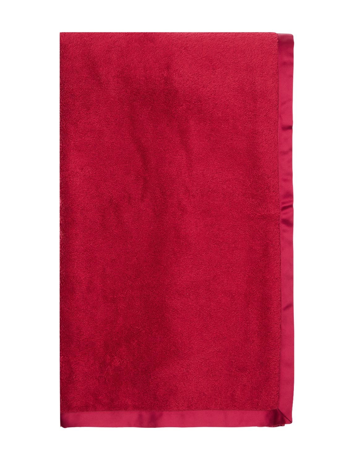 Alessandro Di Marco Cotton Terrycloth Bath Towel In Red
