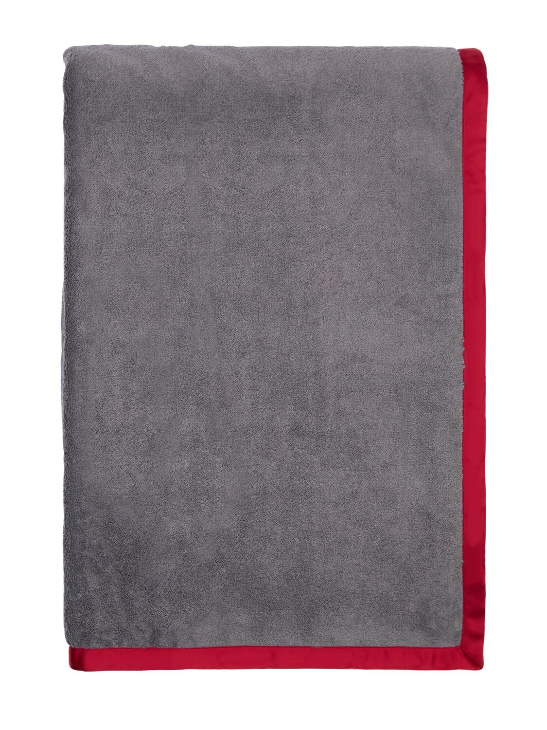 Alessandro Di Marco 纯棉毛圈布浴巾 In Grey,red