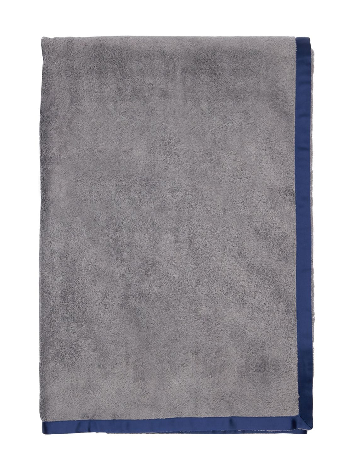 Alessandro Di Marco Cotton Terrycloth Bath Towel In Grey,blue