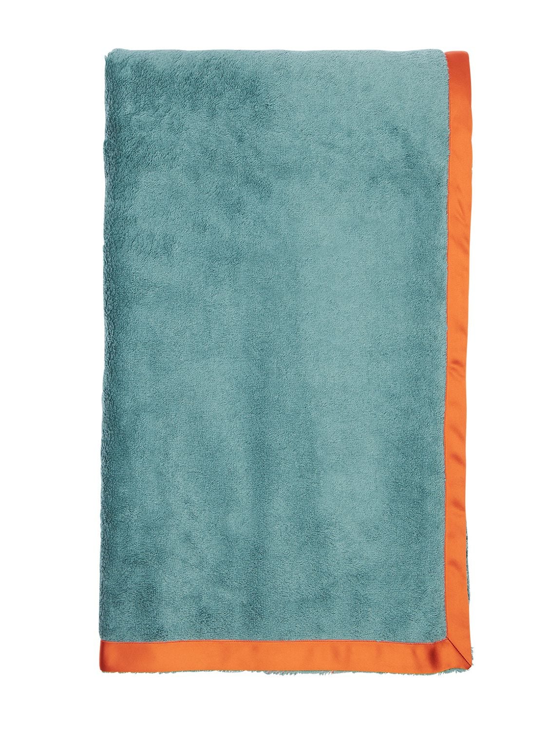 Alessandro Di Marco Cotton Terrycloth Bath Towel In Salvia,orange
