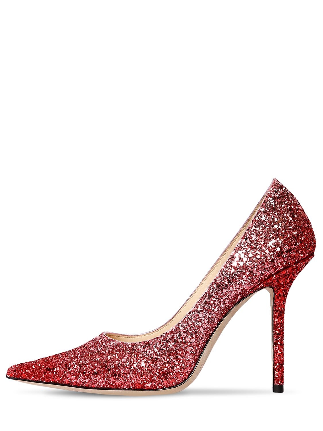 JIMMY CHOO 100MM LOVE GLITTERED PUMPS,71ID0Z006-QLVCQKXFIFJFRA2