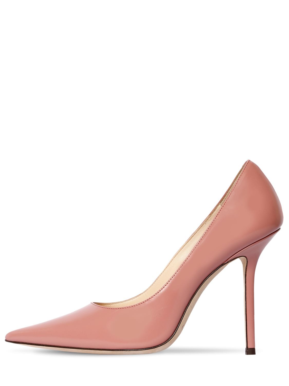 Jimmy Choo 100mm Love Brushed Leather Pumps In Blush