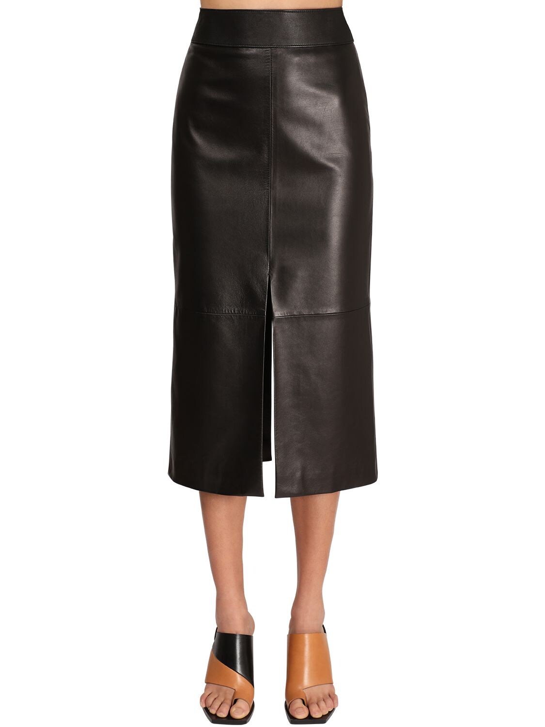 GIVENCHY LEATHER PENCIL SKIRT,71ID19031-MDAX0