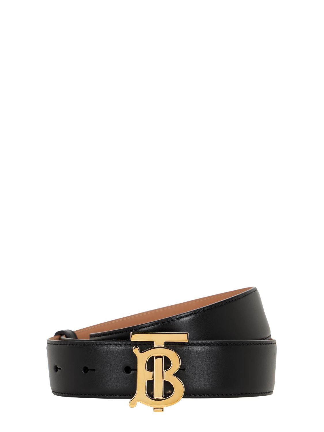 BURBERRY 35MM TB LEATHER BELT,71ID1H058-QTEXODK1