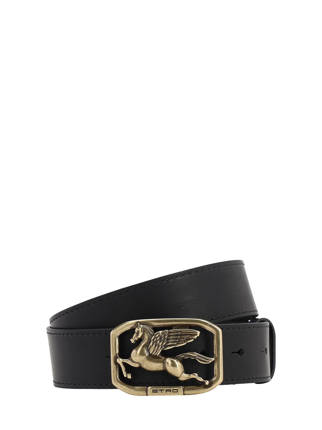 Etro 35mm Dioniso Leather Belt In Black