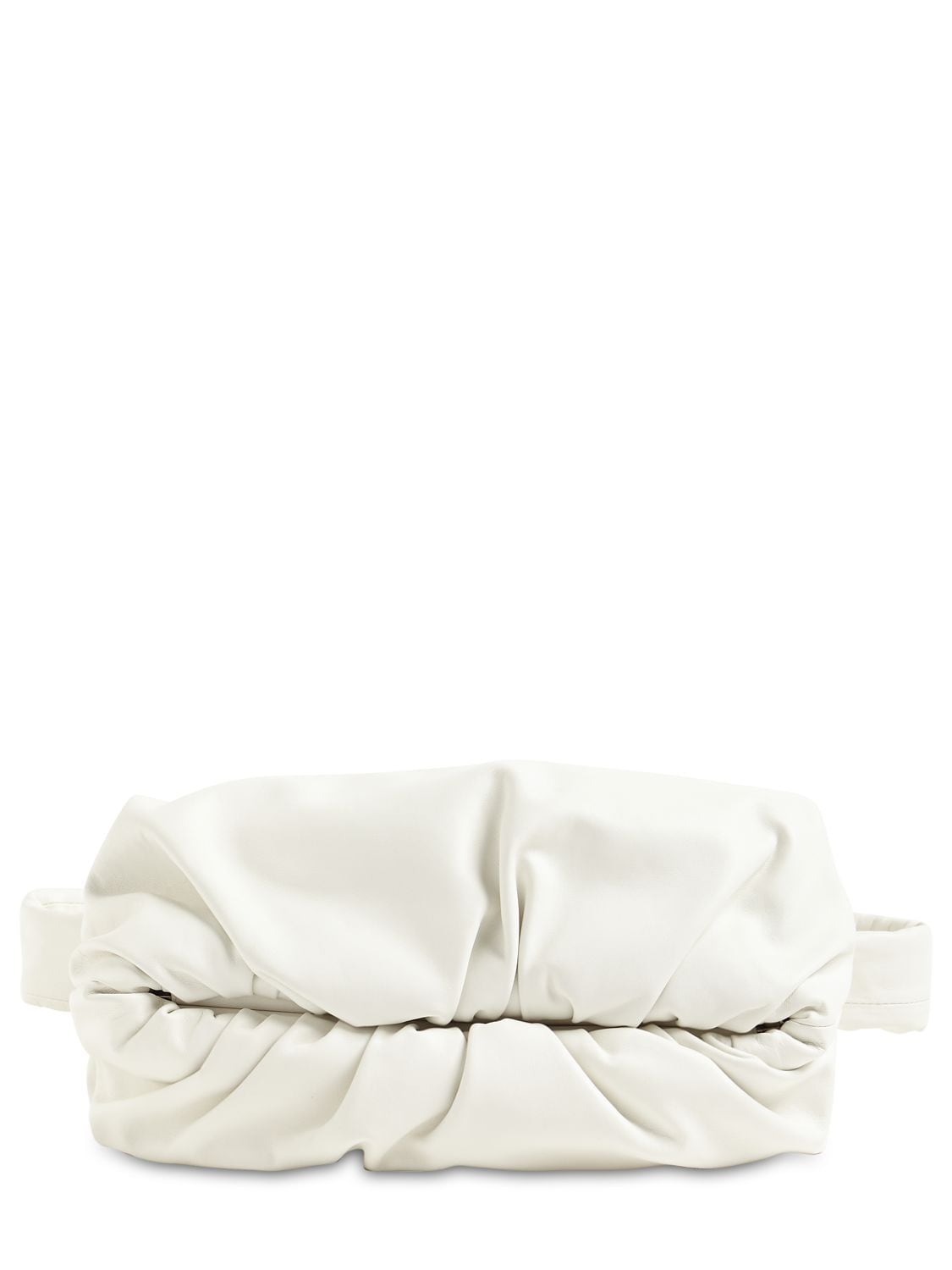 Bottega Veneta Leather Crossbody Belt Bag In White