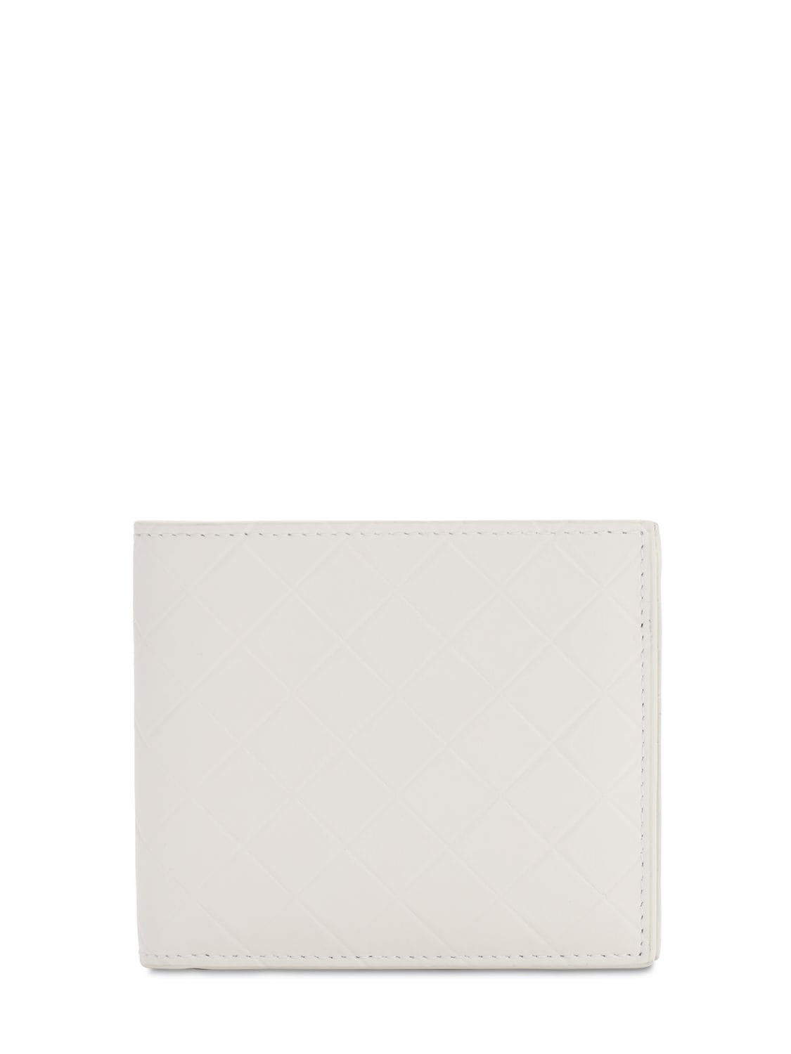 Bottega Veneta Embossed Leather Billfold Wallet In White