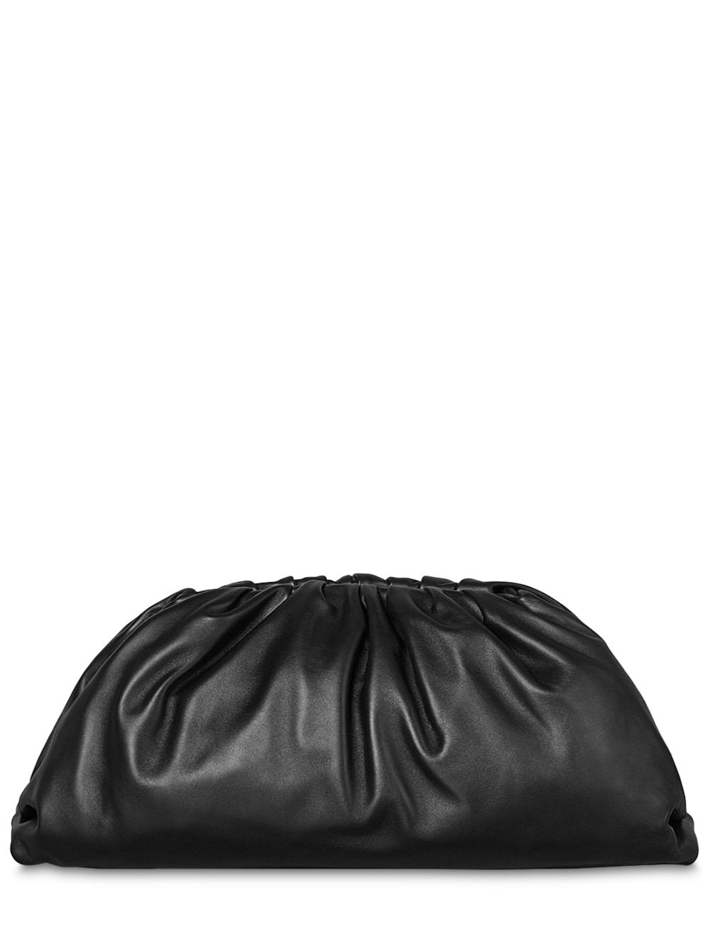 Shop Bottega Veneta The Pouch Leather Bag In Black