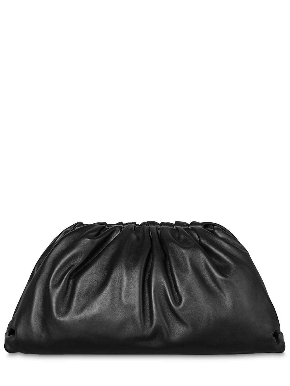 Shop Bottega Veneta The Pouch Leather Bag In Black