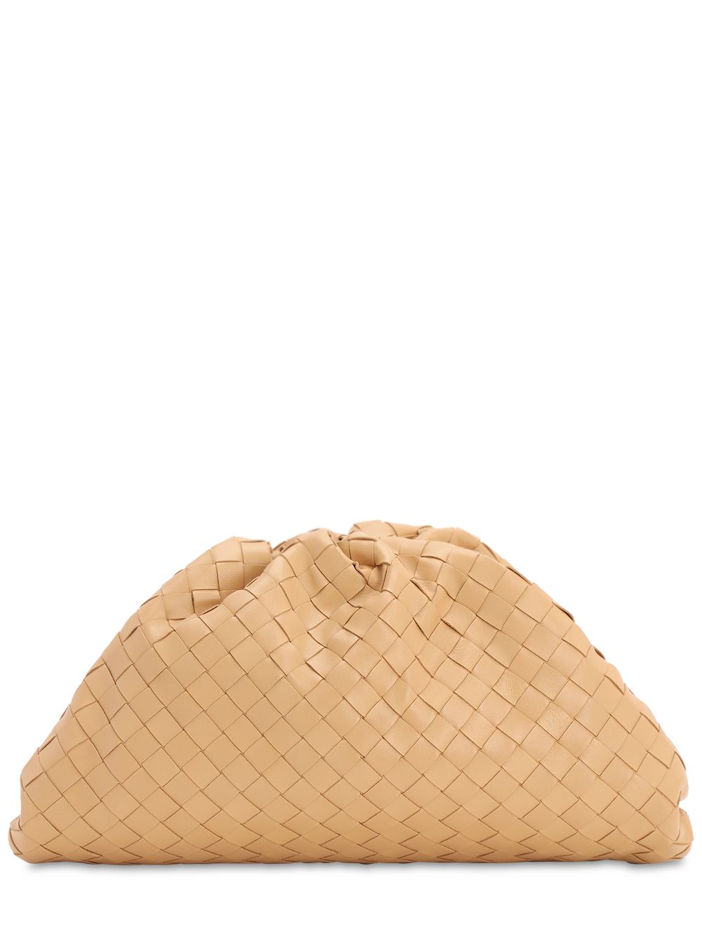 nude leather clutch