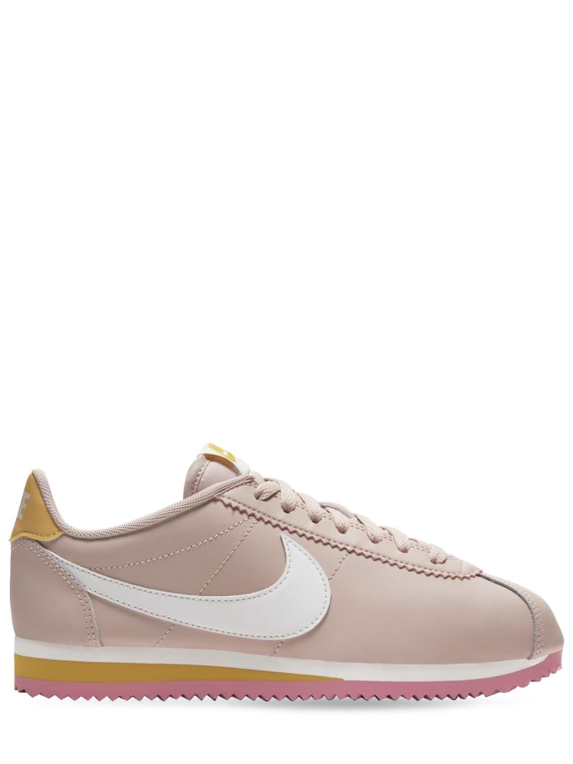 nike classic cortez pink and yellow