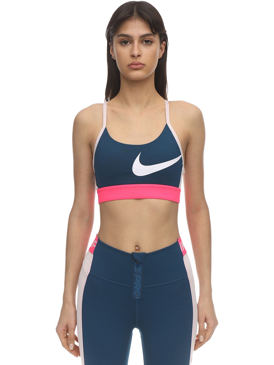 Nike Icon Clash Womens Light Support Sports Bra In Bluepink Modesens 