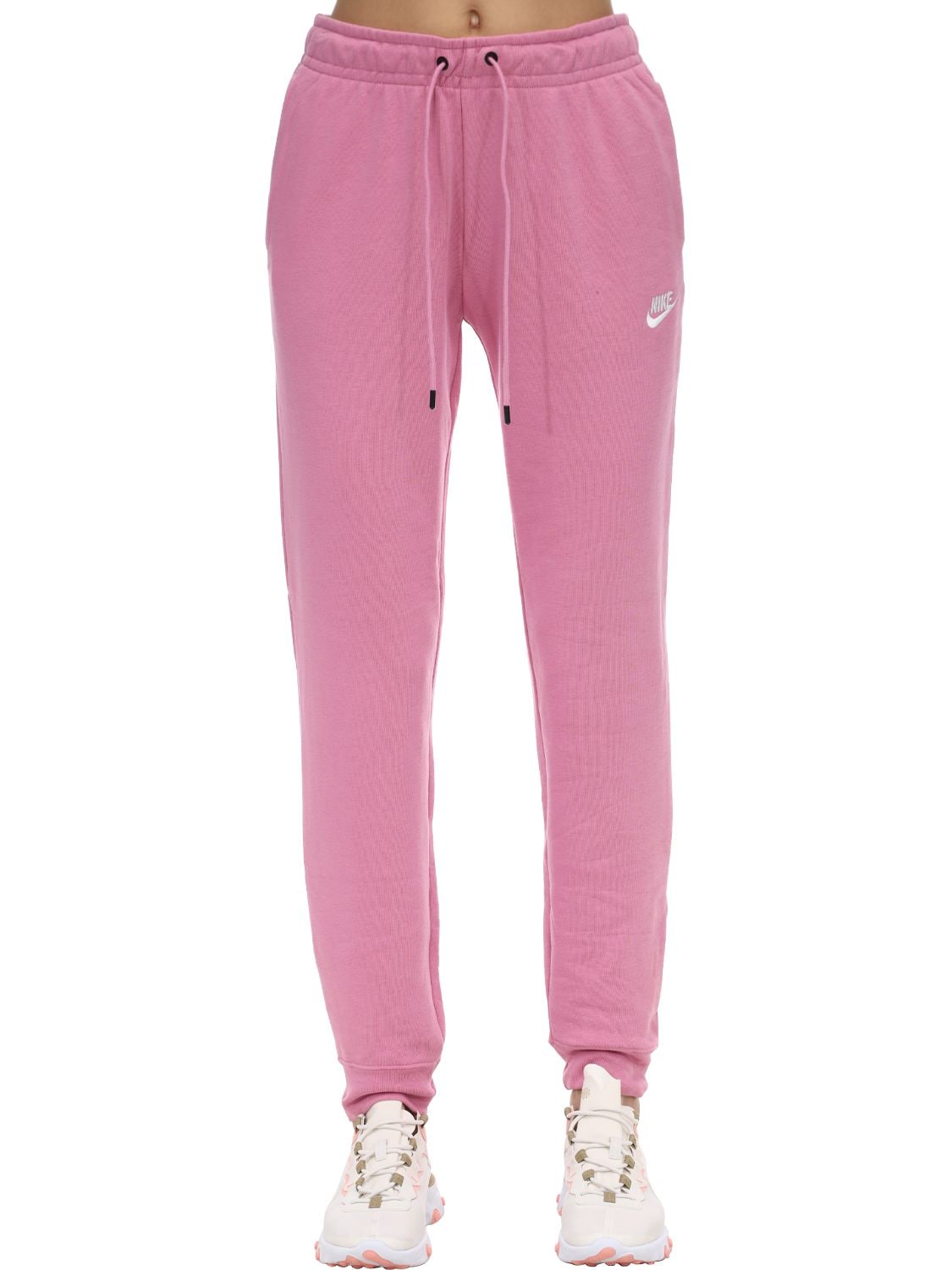 Nike Nsw Essential Cotton Sweatpants In Pink
