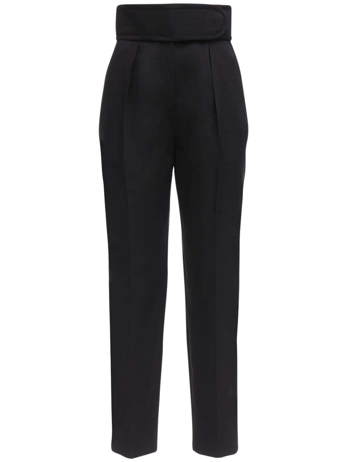 We11 Done Canvas Wide Leg Trousers In Black