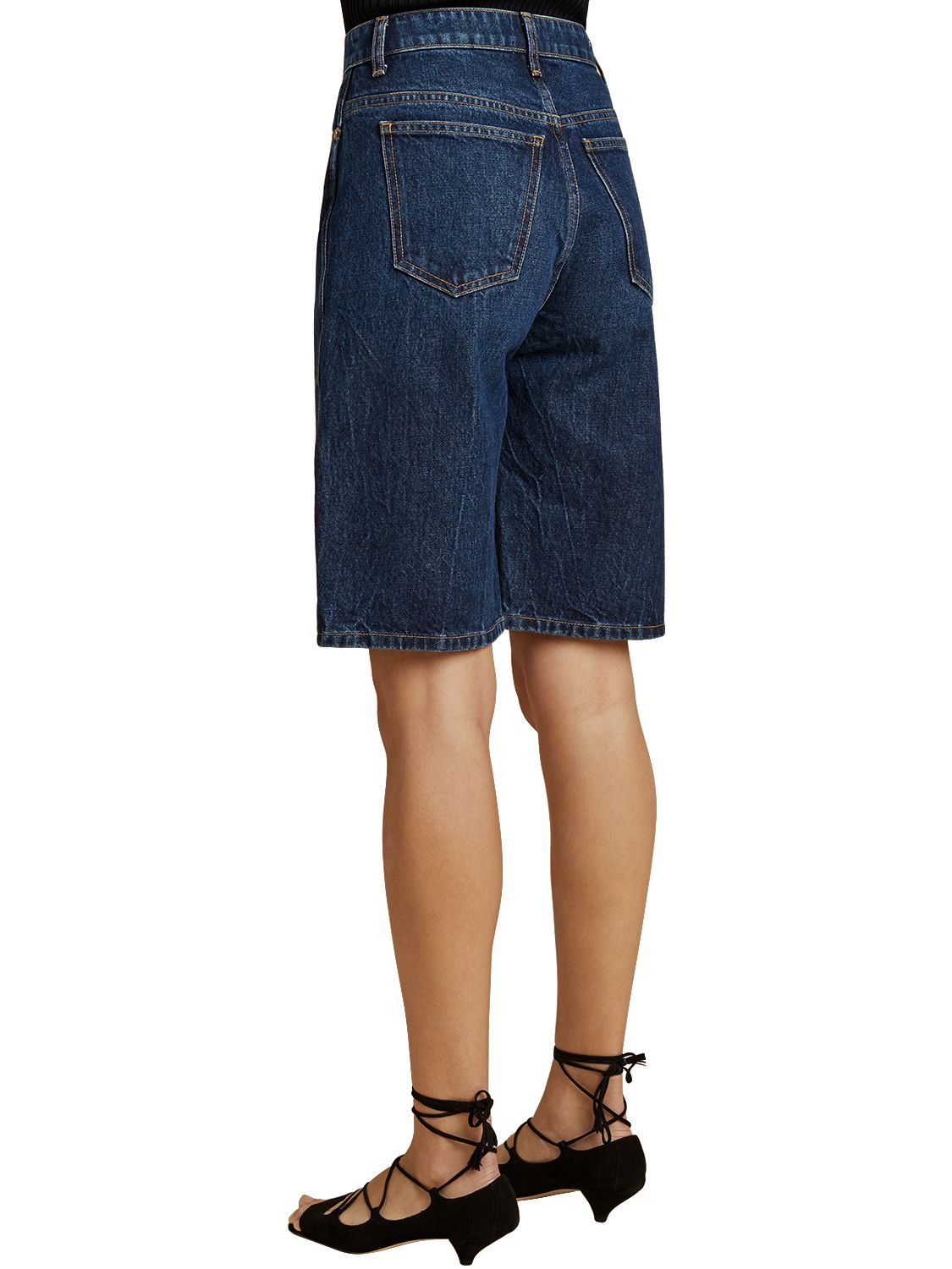 KHAITE MITCH COTTON DENIM SHORTS