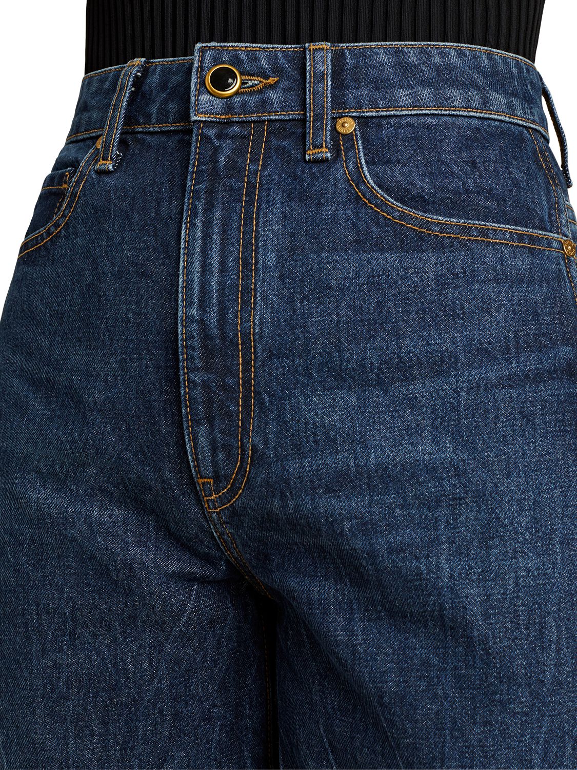 KHAITE MITCH COTTON DENIM SHORTS