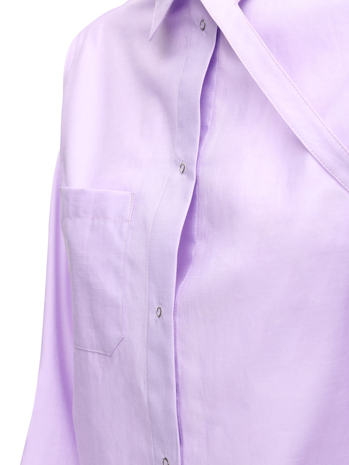 Coperni Pin-tuck Shirt Dress In Lilac | ModeSens