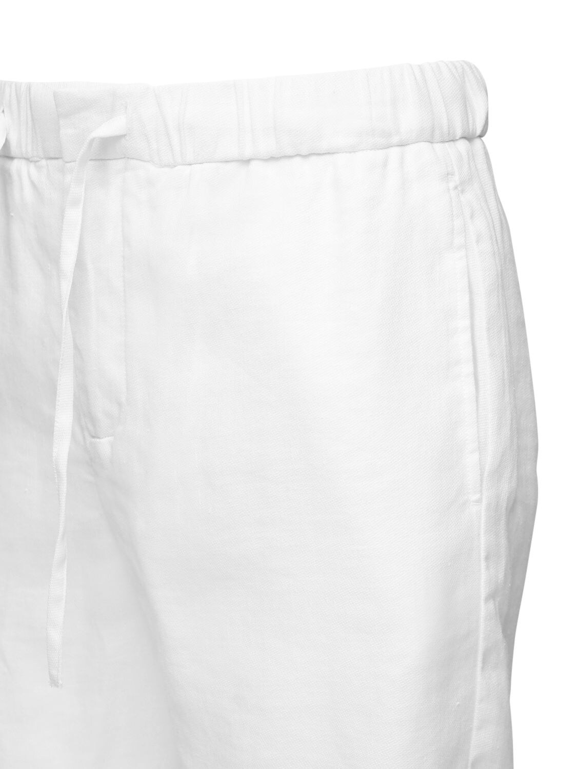 Shop Frescobol Carioca Felipe Linen & Cotton Shorts In White