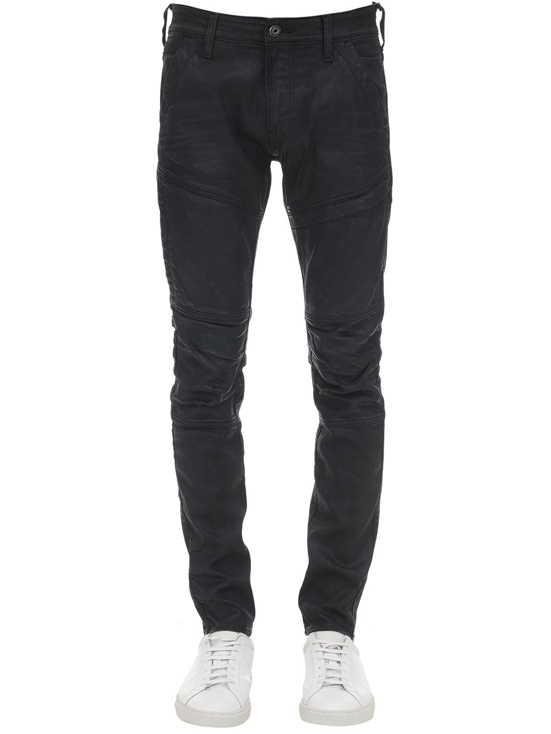 G-star Rackam 3d Skinny Waxed Denim Jeans In Black | ModeSens