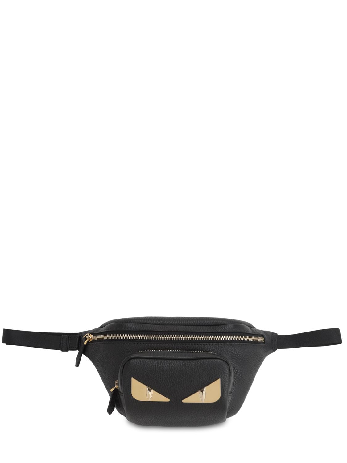 Fendi Leather Belt Bag W/cubic Eyes In Black