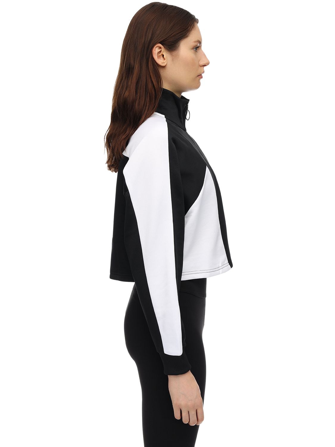black and white puma crop top