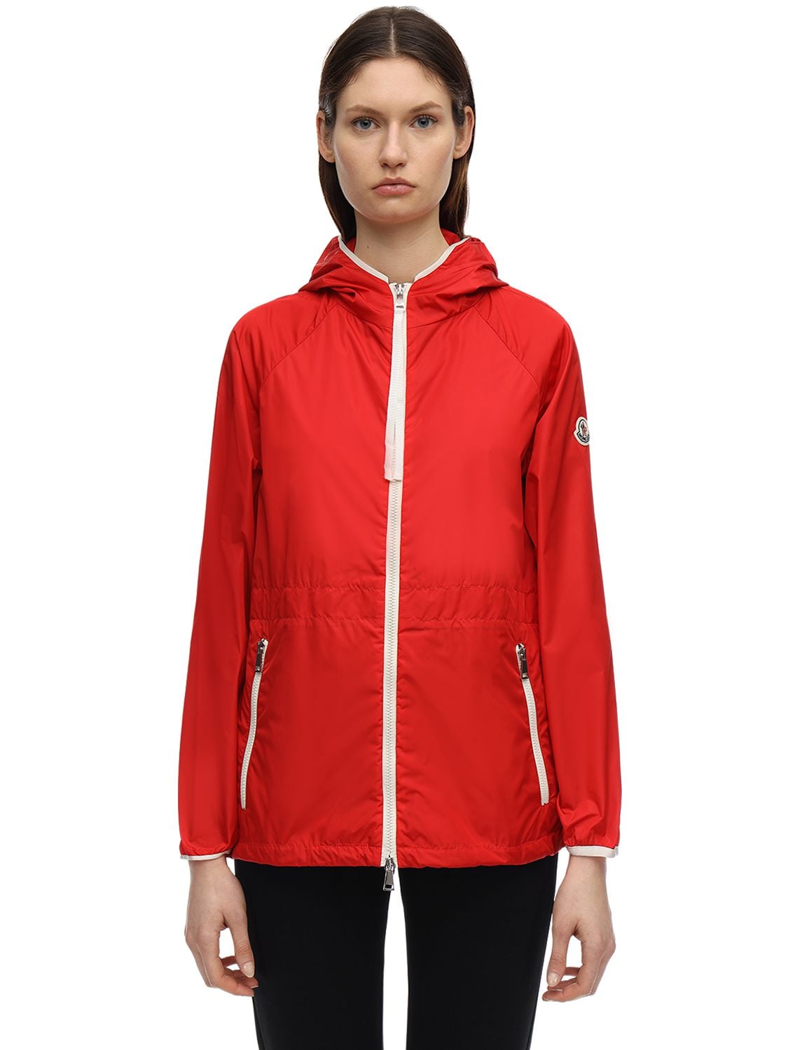 Moncler Eau Nylon Jacket In Red