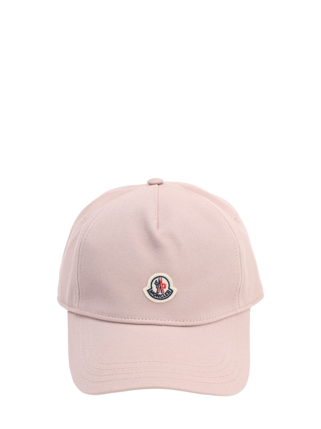 Moncler Back Embroidered Logo Patch Baseball Cap In Pink