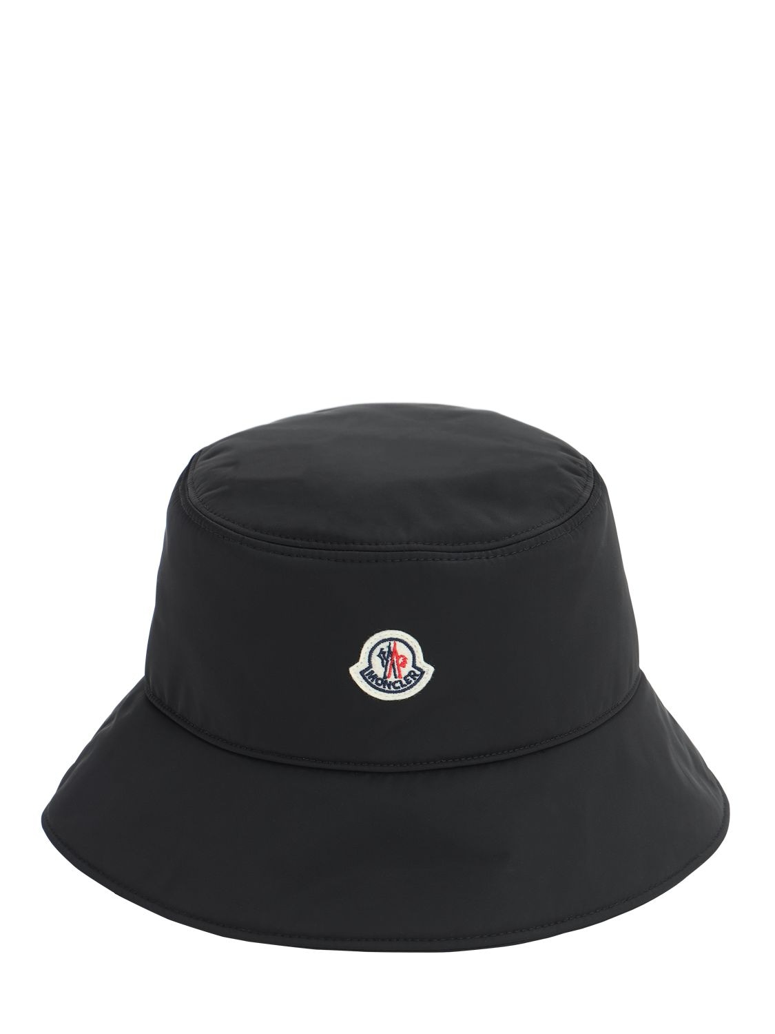 Moncler Wide Brim Nylon Bucket Hat In Black | ModeSens