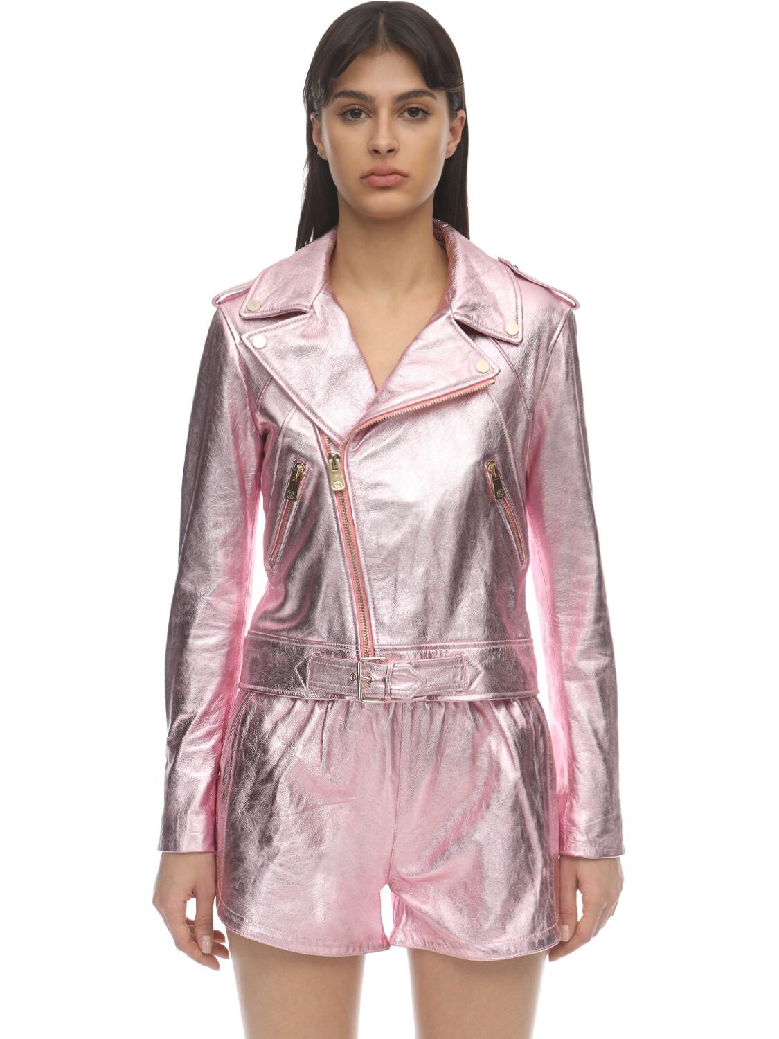 COCO CLOUDE LVR EXCLUSIVE METALLIC LEATHER JACKET 71IDOX002-UELOSW2