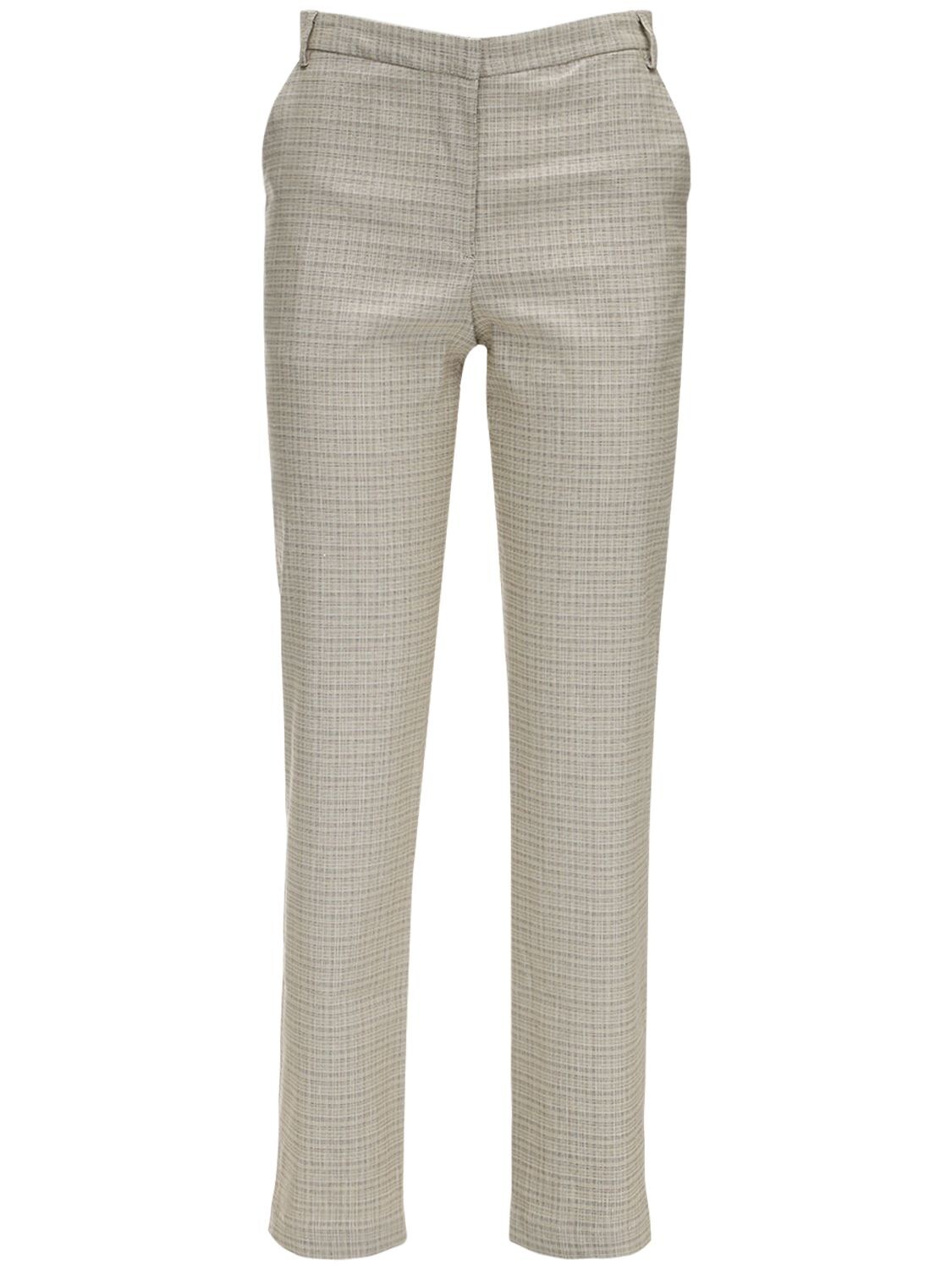 Maryam Nassir Zadeh Cape Cotton Blend Straight Pants In Beige