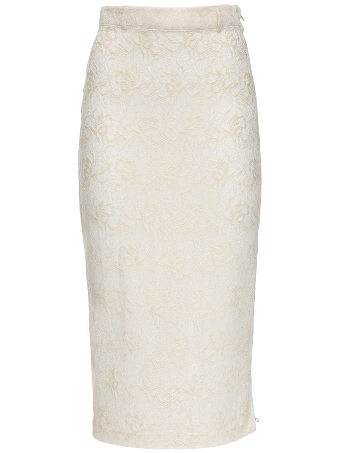 Maryam Nassir Zadeh Philo Lace Midi Skirt In Ivory