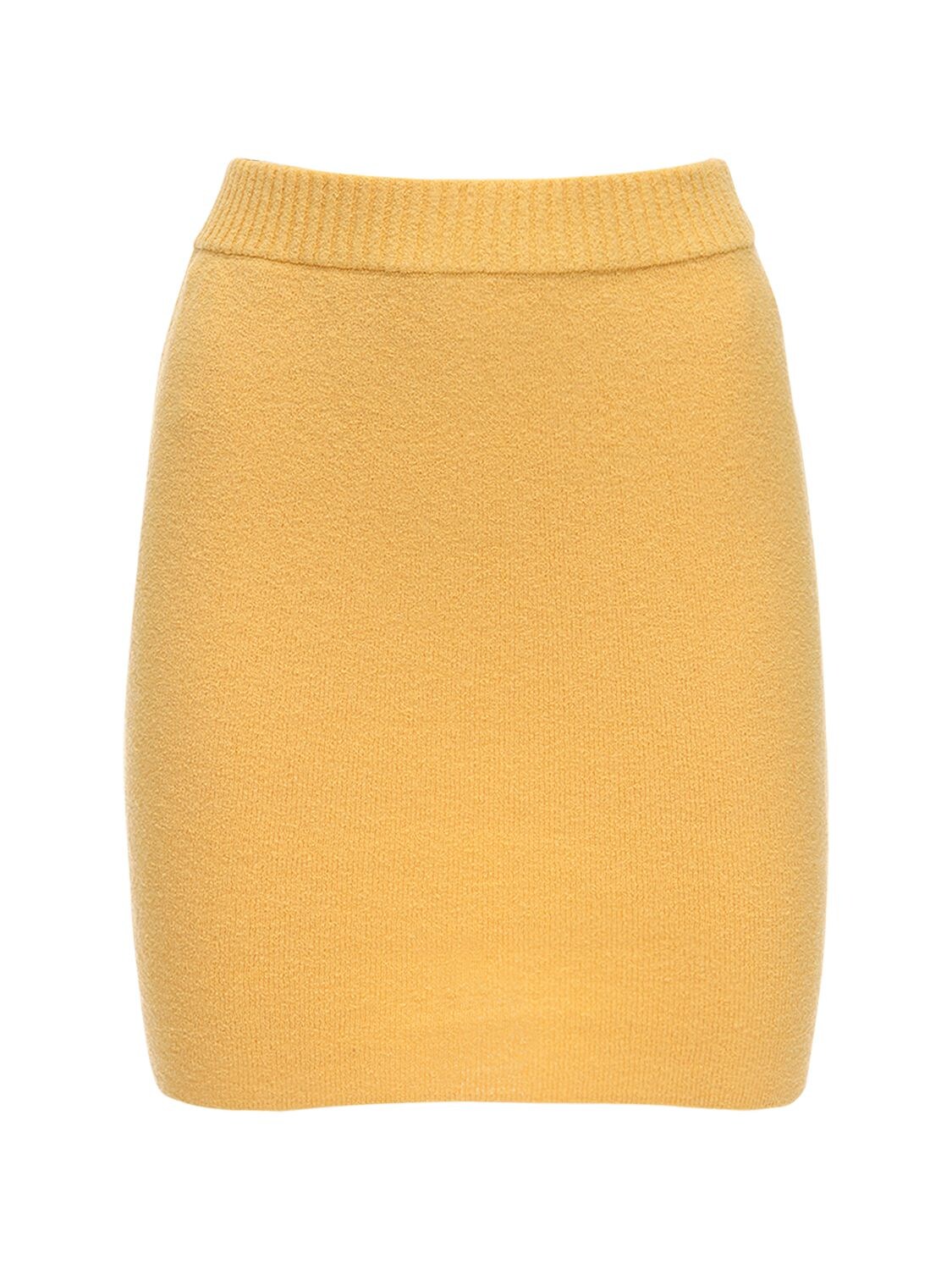 Bec & Bridge Lemon Squeezy Knit Mini Skirt In Yellow