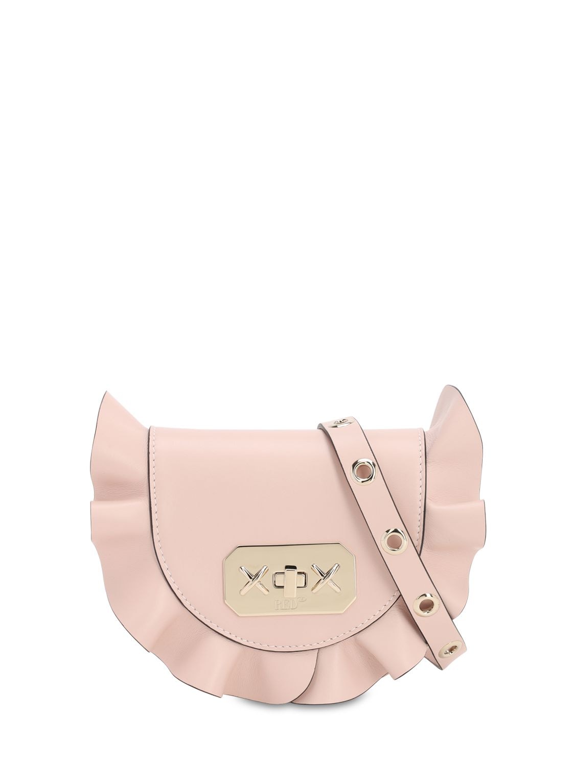 Red Valentino Audrey Leather Shoulder Bag In Nude