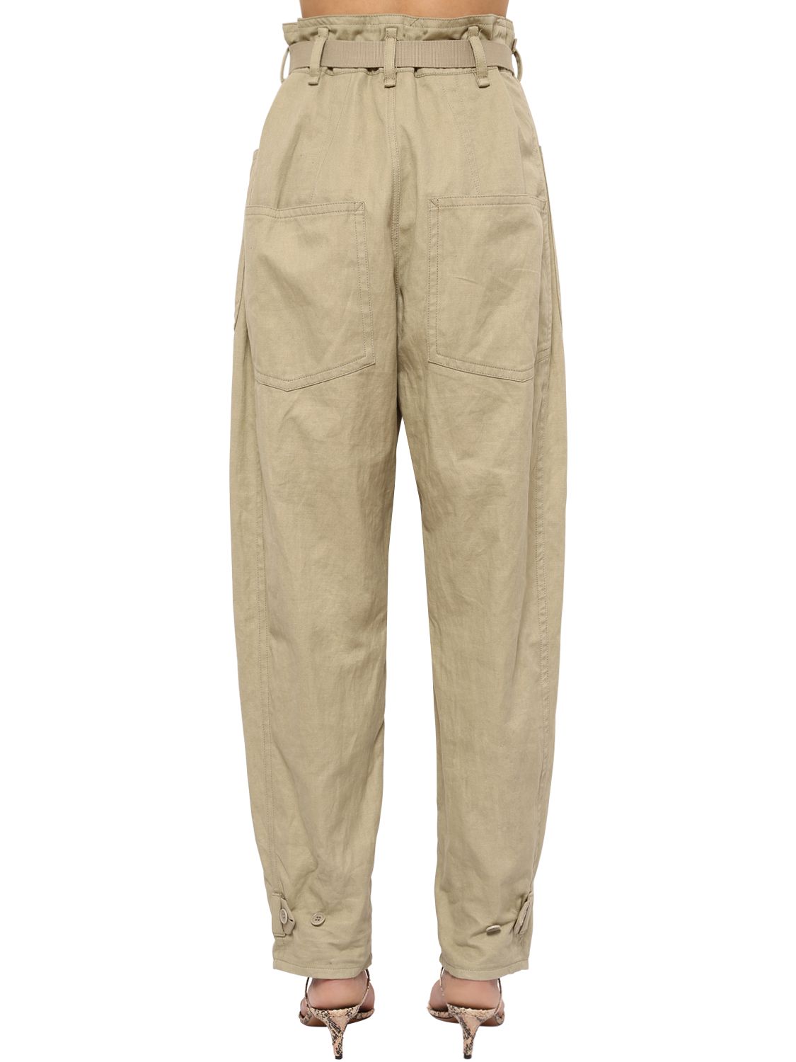 ISABEL MARANT ÉTOILE RINNY HIGH WAIST CANVAS PANTS