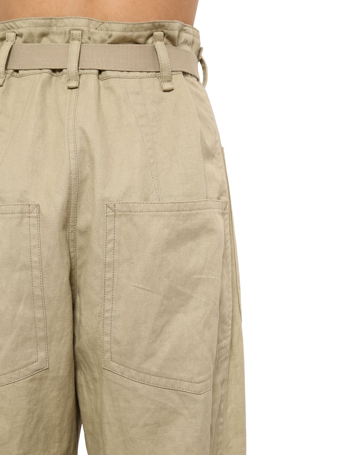 ISABEL MARANT ÉTOILE RINNY HIGH WAIST CANVAS PANTS