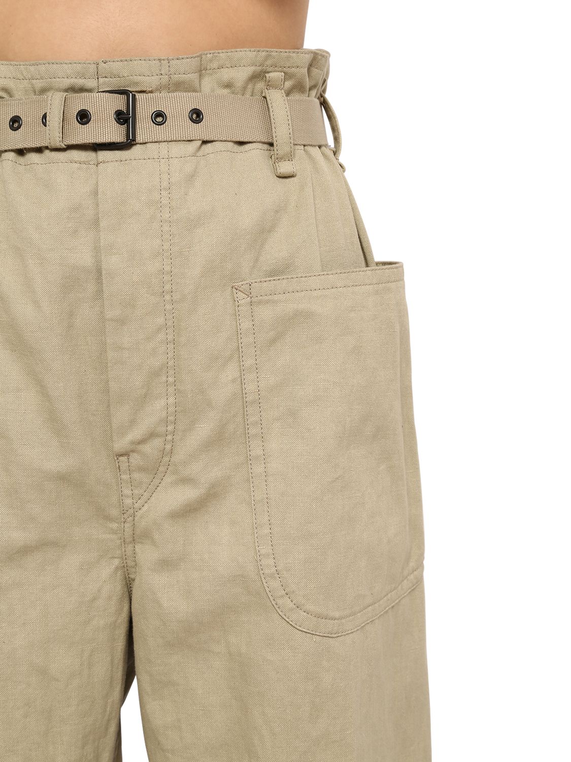 ISABEL MARANT ÉTOILE RINNY HIGH WAIST CANVAS PANTS